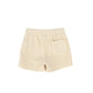LE BOURDON BEIGE PIPED TRIM TERRY SHORTS