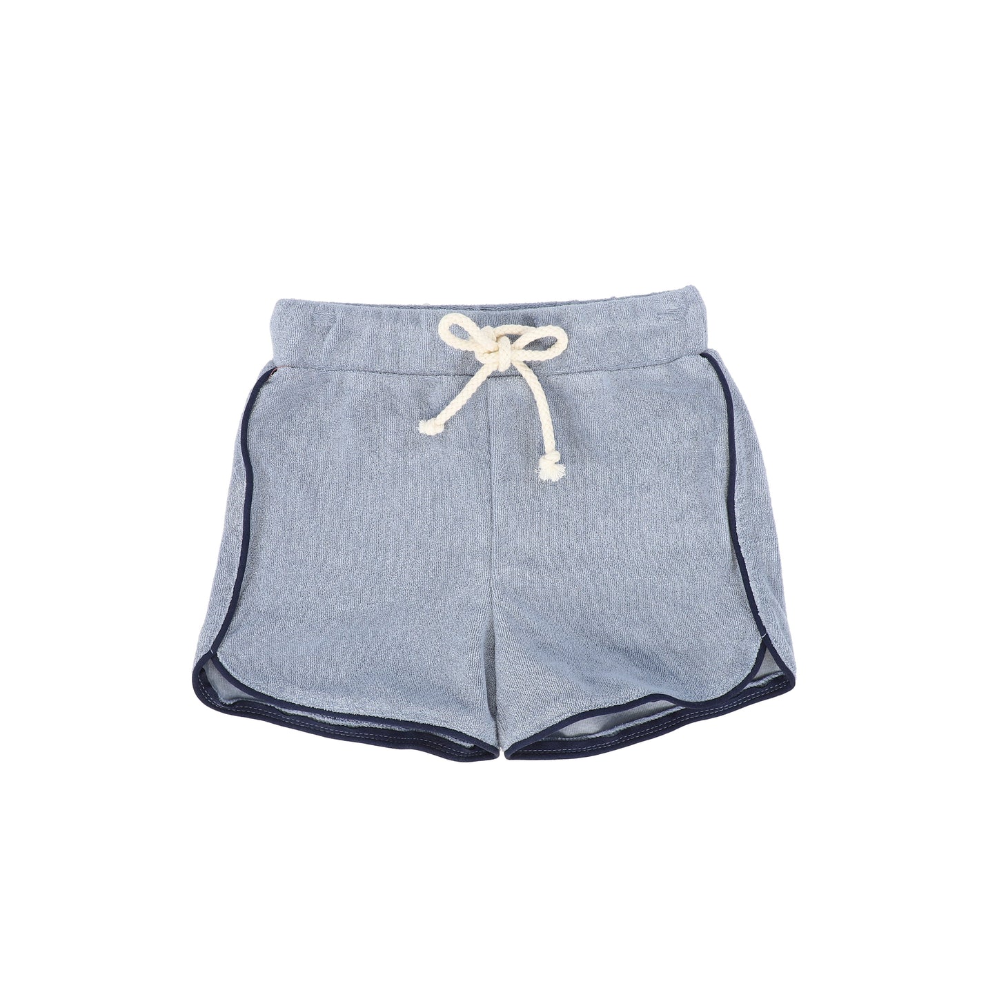 LE BOURDON BLUE PIPED TRIM TERRY SHORTS