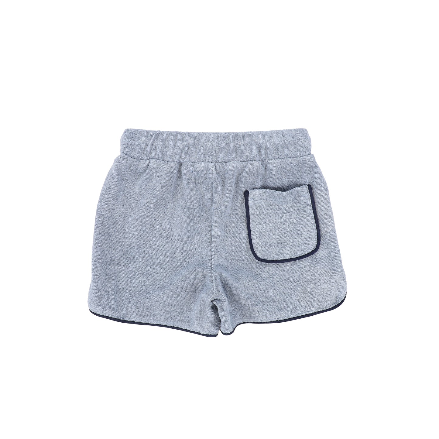 LE BOURDON BLUE PIPED TRIM TERRY SHORTS