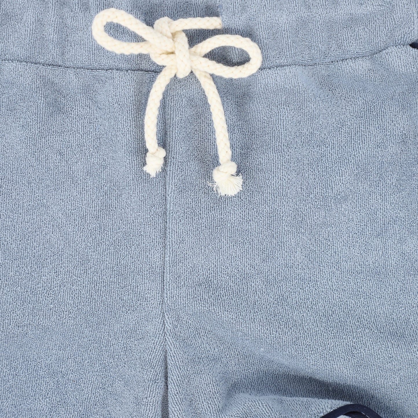 LE BOURDON BLUE PIPED TRIM TERRY SHORTS