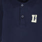 LE BOURDON NAVY LETTER PATCH LS POLO