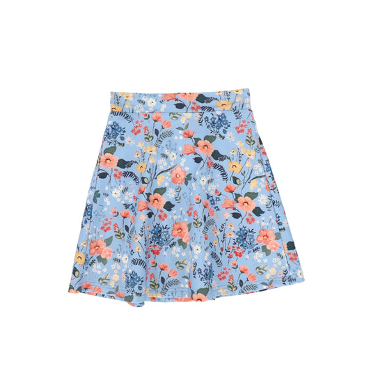 WATER CLUB BLUE FLORAL OUTLINE SWIM SKIRT
