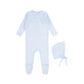 BEBE JOLEE BLUE FLORAL BOUQUET WRAP FOOTIE