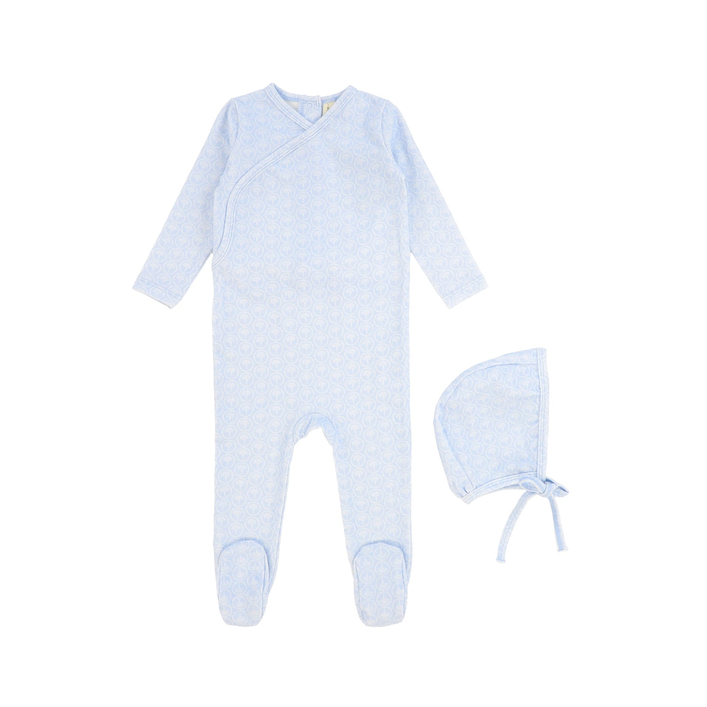 BEBE JOLEE BLUE FLORAL BOUQUET WRAP FOOTIE