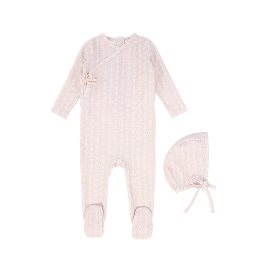 BEBE JOLEE PINK FLORAL BOUQUET WRAP FOOTIE