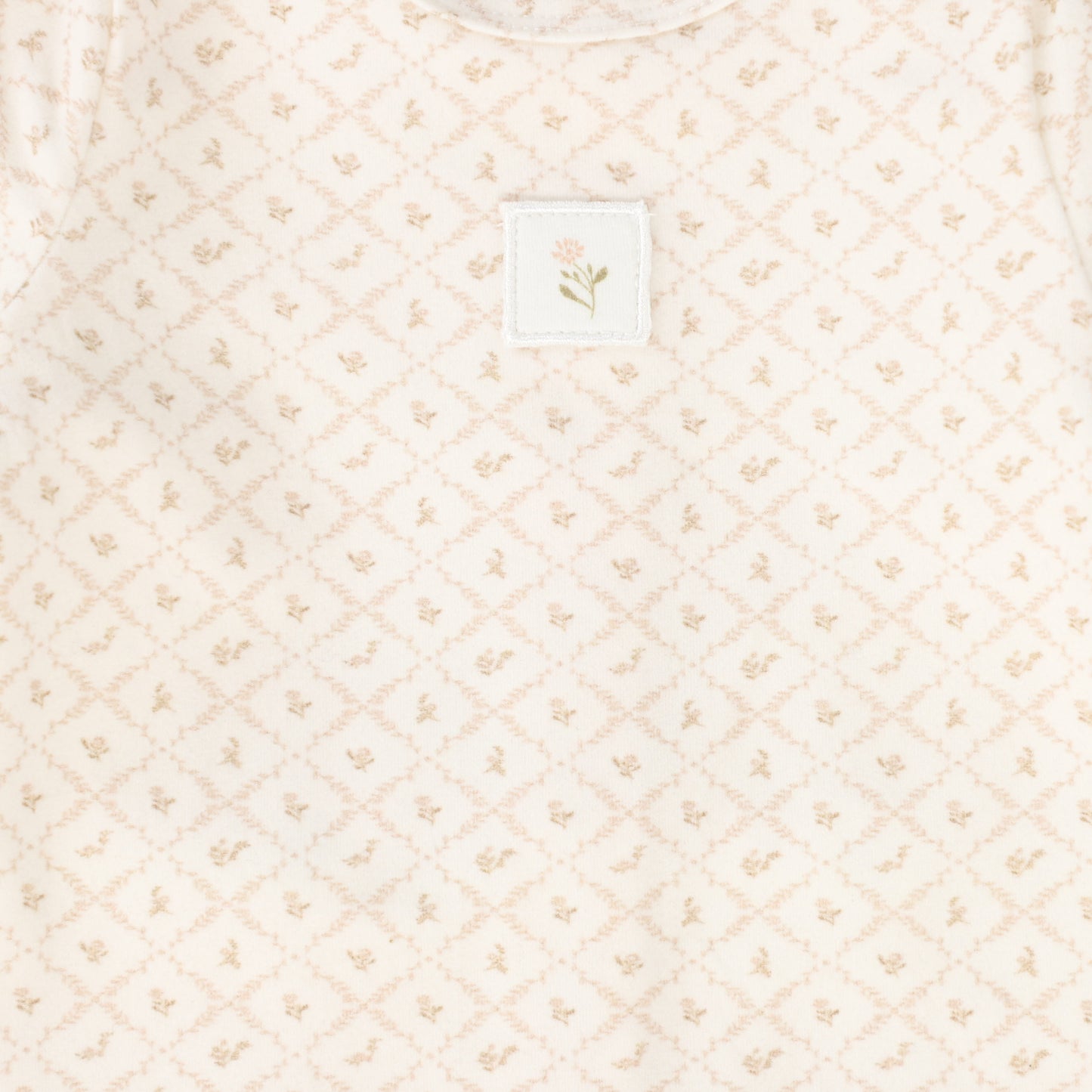 BEBE JOLEE PINK FLORAL LATTICE FOOTIE