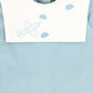 BEBE JOLEE LIGHT BLUE EMBROIDERED BIB COLLAR FOOTIE