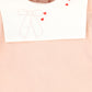BEBE JOLEE PINK EMBROIDERED BIB COLLAR FOOTIE