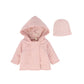 BEBE JOLEE PINK VELOUR BUTTON JACKET