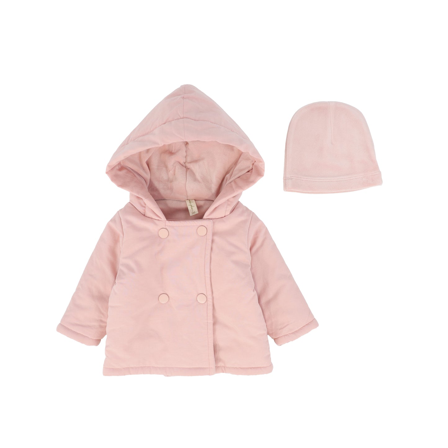 BEBE JOLEE PINK VELOUR BUTTON JACKET