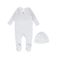 BEBE JOLEE LIGHT BLUE SOLID RIBBED FOOTIE