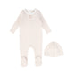 BEBE JOLEE PINK SOLID RIBBED FOOTIE