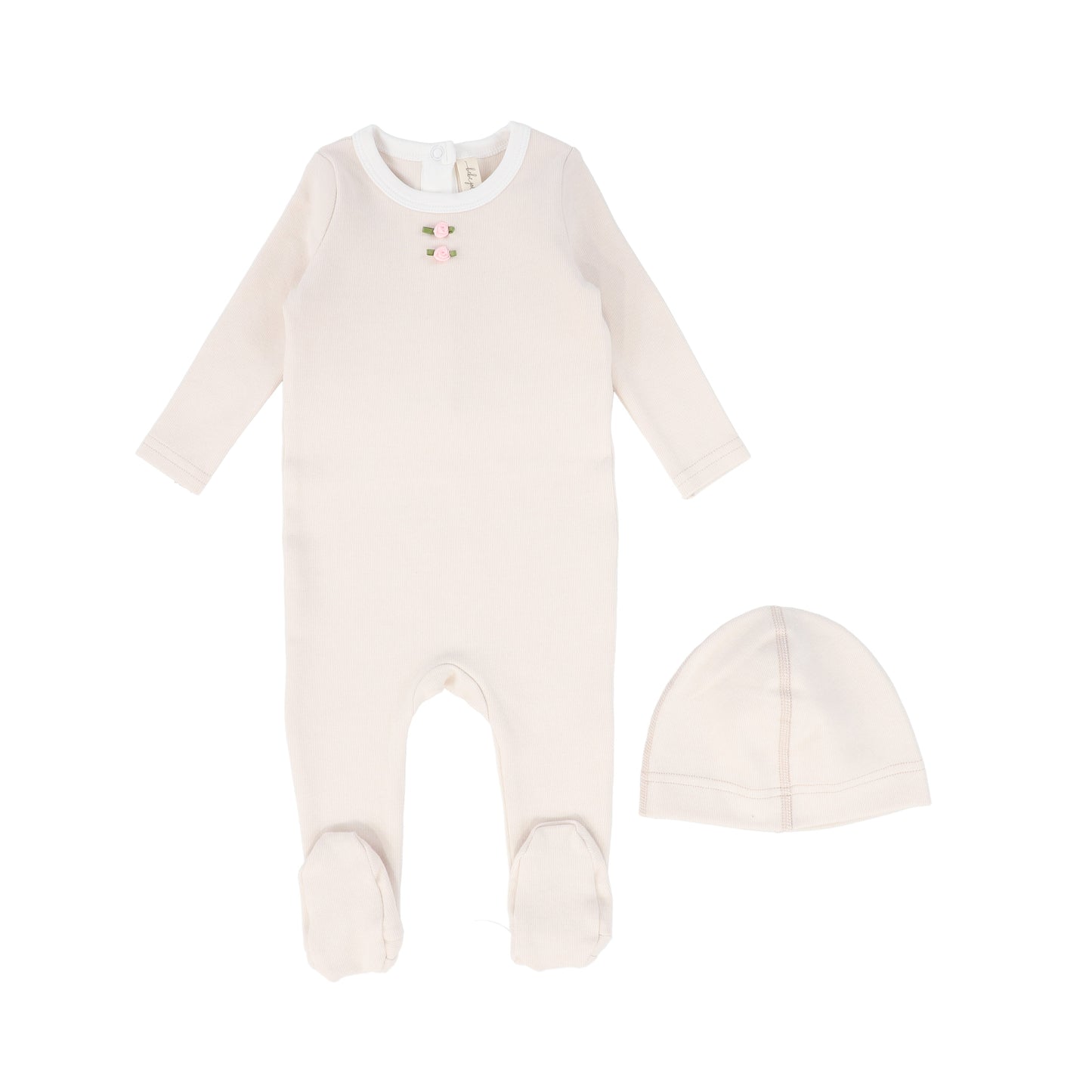 BEBE JOLEE PINK SOLID RIBBED FOOTIE