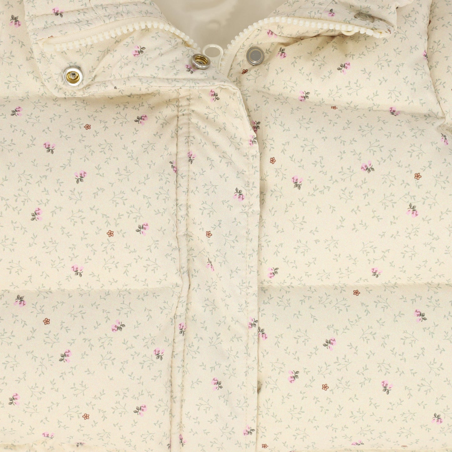BEBE JOLEE CREAM FLORAL PUFFER JACKET
