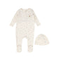 BEBE JOLEE PINK FLORAL SEAMED FOOTIE
