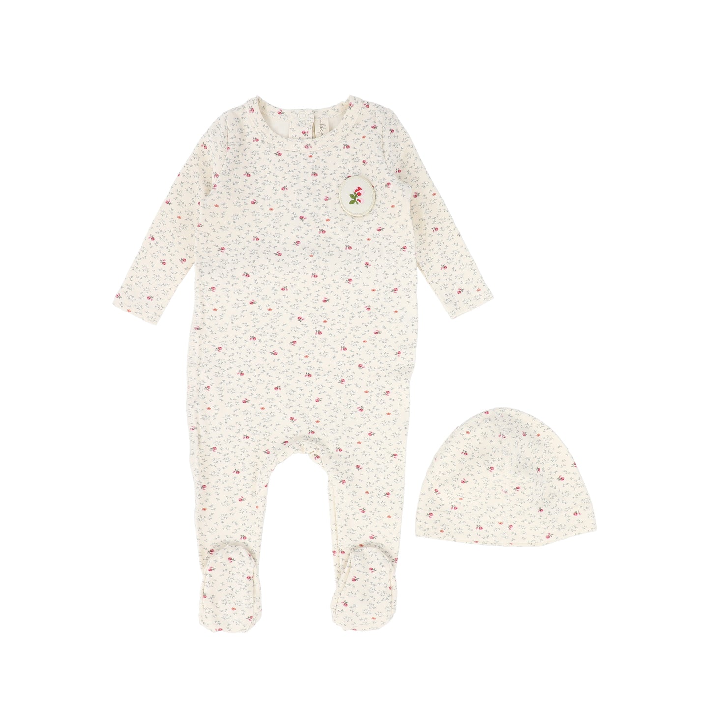 BEBE JOLEE PINK FLORAL SEAMED FOOTIE