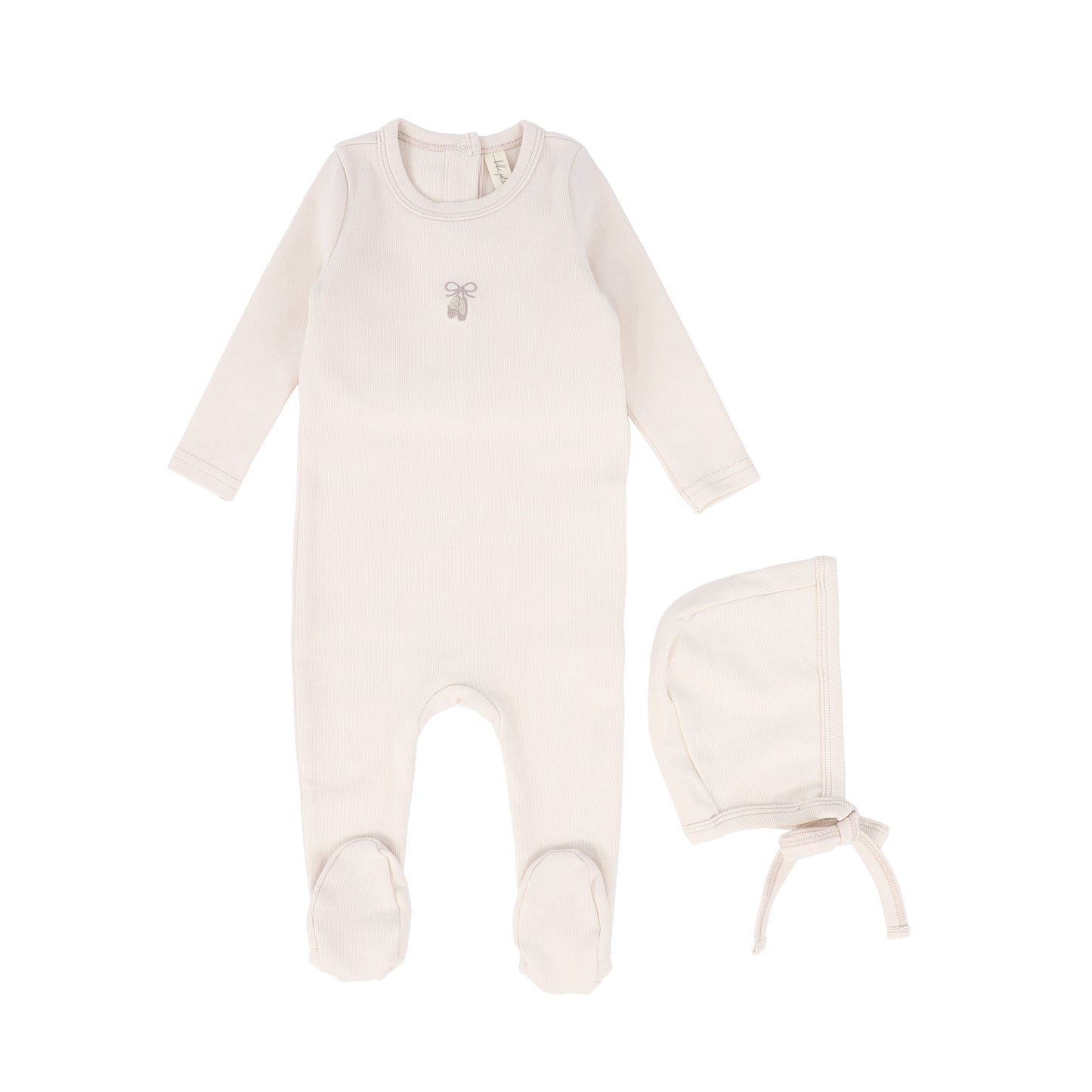 BEBE JOLEE PINK HEATHER APPLIQUE FOOTIE