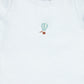 BEBE JOLEE BLUE HEATHER APPLIQUE FOOTIE