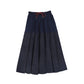 VALENTINA NAVY PLEATED SWEATSHIRT SKIRT