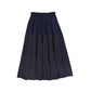 VALENTINA NAVY PLEATED SWEATSHIRT SKIRT