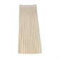 VALENTINA GOLD METALLIC PLEATED KNIT SKIRT
