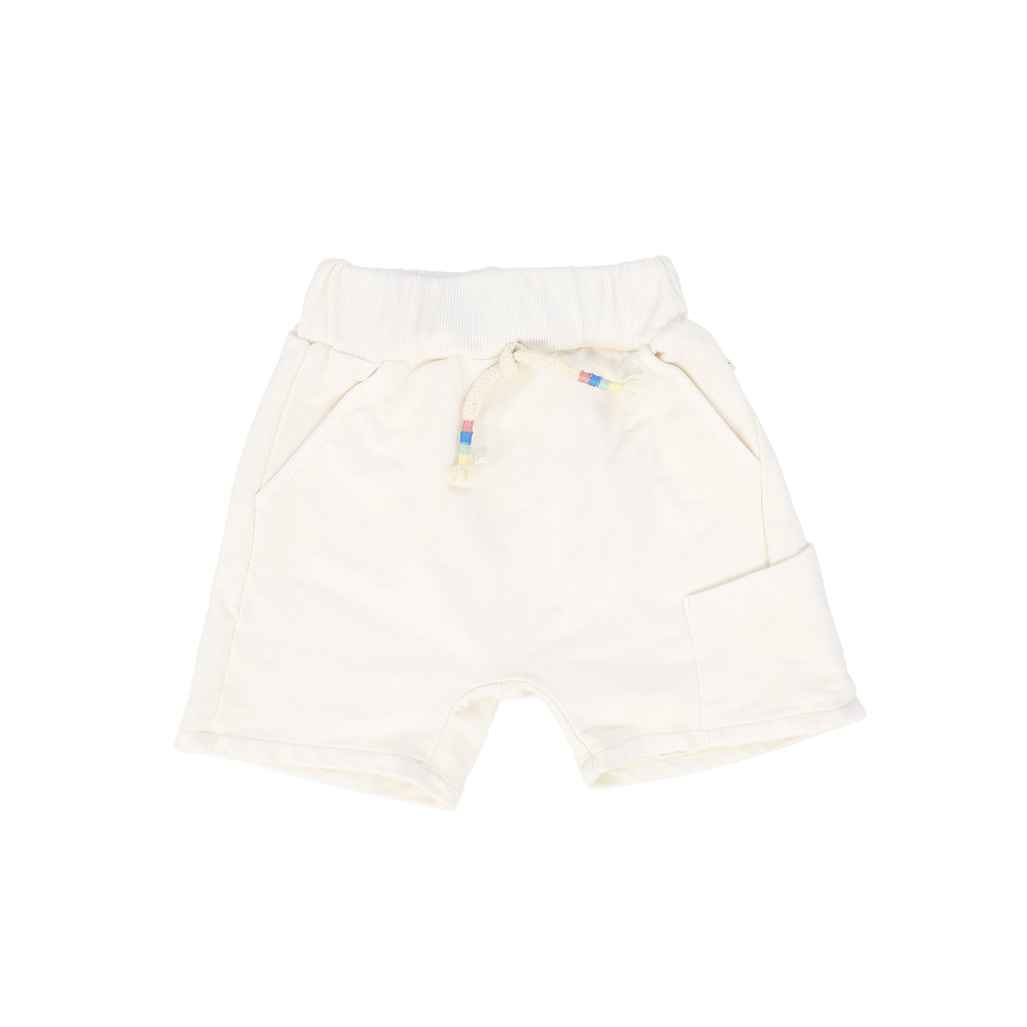 1+ IN THE FAMILY CREAM DRAWSTRING SHORTS [FINAL SALE]