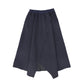 VALENTINA NAVY PINSTRIPE ASYMMETRIC WOOL SKIRT