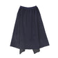 VALENTINA NAVY PINSTRIPE ASYMMETRIC WOOL SKIRT
