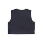 VALENTINA NAVY PINSTRIPE WOOL VEST