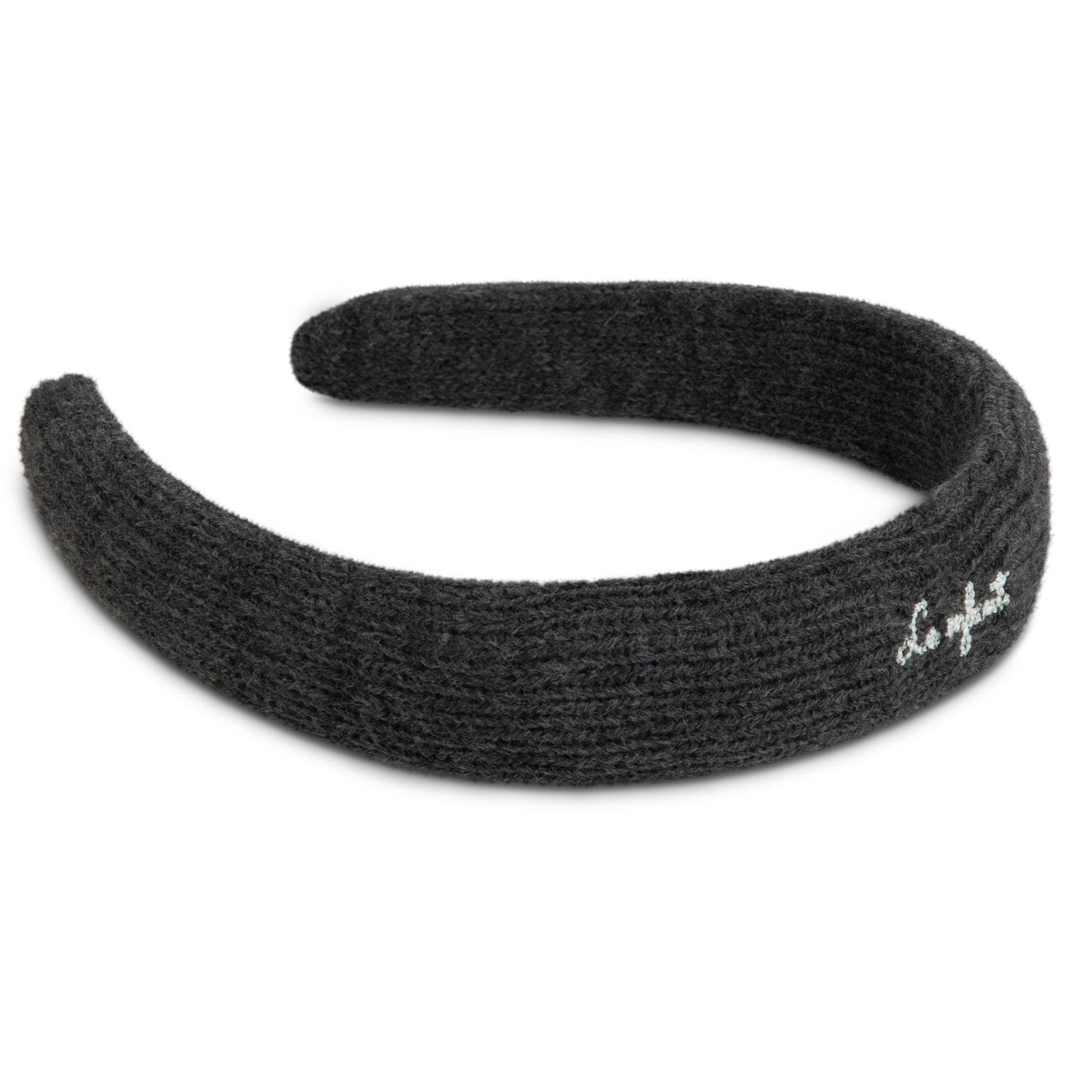 LE ENFANT GREY KNIT EMBROIDERED HEADBAND [FINAL SALE]