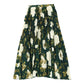 VALENTINA GREEN PAINTED ACCORDION PLEAT SKIRT