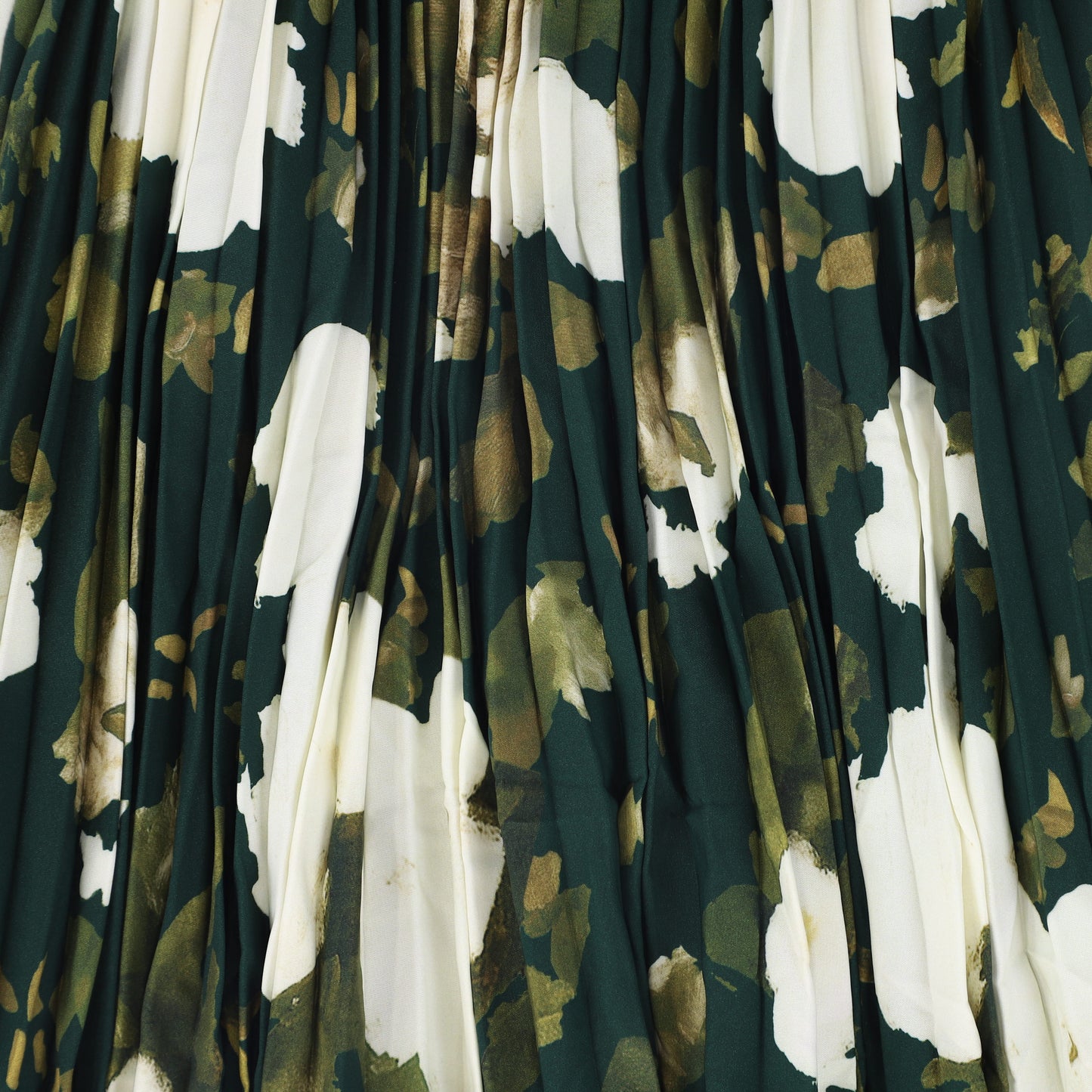 VALENTINA GREEN PAINTED ACCORDION PLEAT SKIRT
