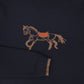VALENTINA NAVY HORSE PRINT KNIT TURTLENECK