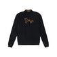 VALENTINA BLACK HORSE PRINT KNIT TURTLENECK