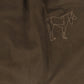 BACE COLLECTION BROWN DENIM EMBROIDERED PLEAT SKIRT