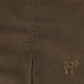BACE COLLECTION BROWN DENIM EMBROIDERED OVERALLS