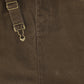 BACE COLLECTION BROWN DENIM EMBROIDERED OVERALLS