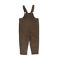 BACE COLLECTION BROWN DENIM EMBROIDERED OVERALLS
