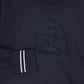 VALENTINA NAVY SHERPA EMBLEM TURTLENECK