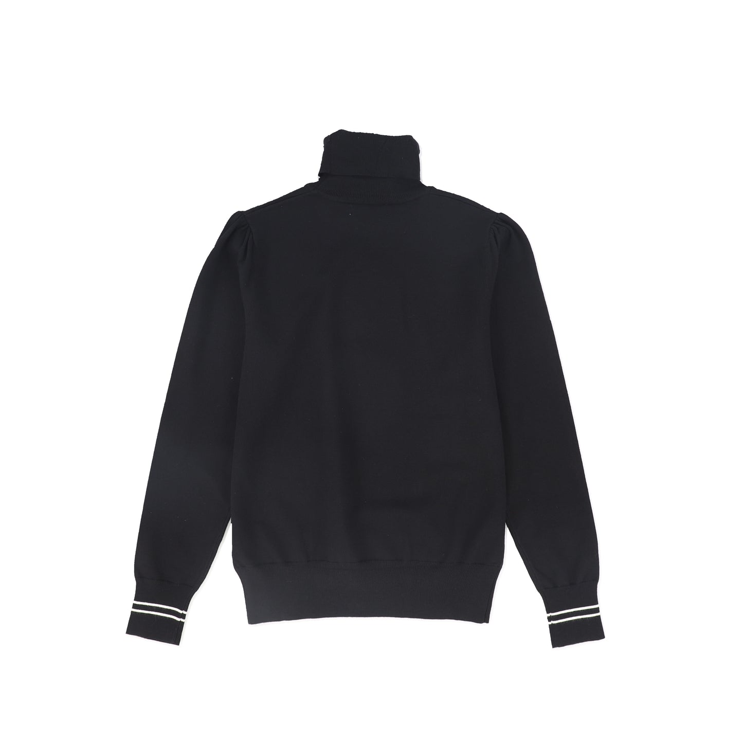 VALENTINA BLACK SHERPA EMBLEM TURTLENECK