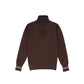 VALENTINA BROWN SHERPA EMBLEM TURTLENECK
