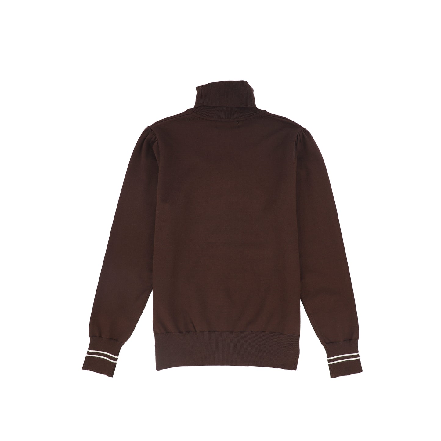 VALENTINA BROWN SHERPA EMBLEM TURTLENECK