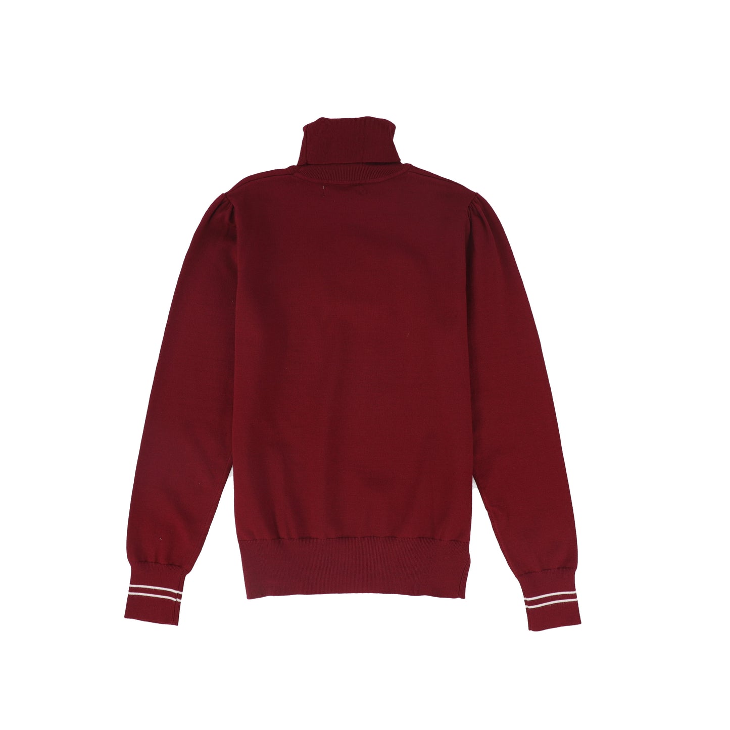 VALENTINA BURGUNDY SHERPA EMBLEM TURTLENECK