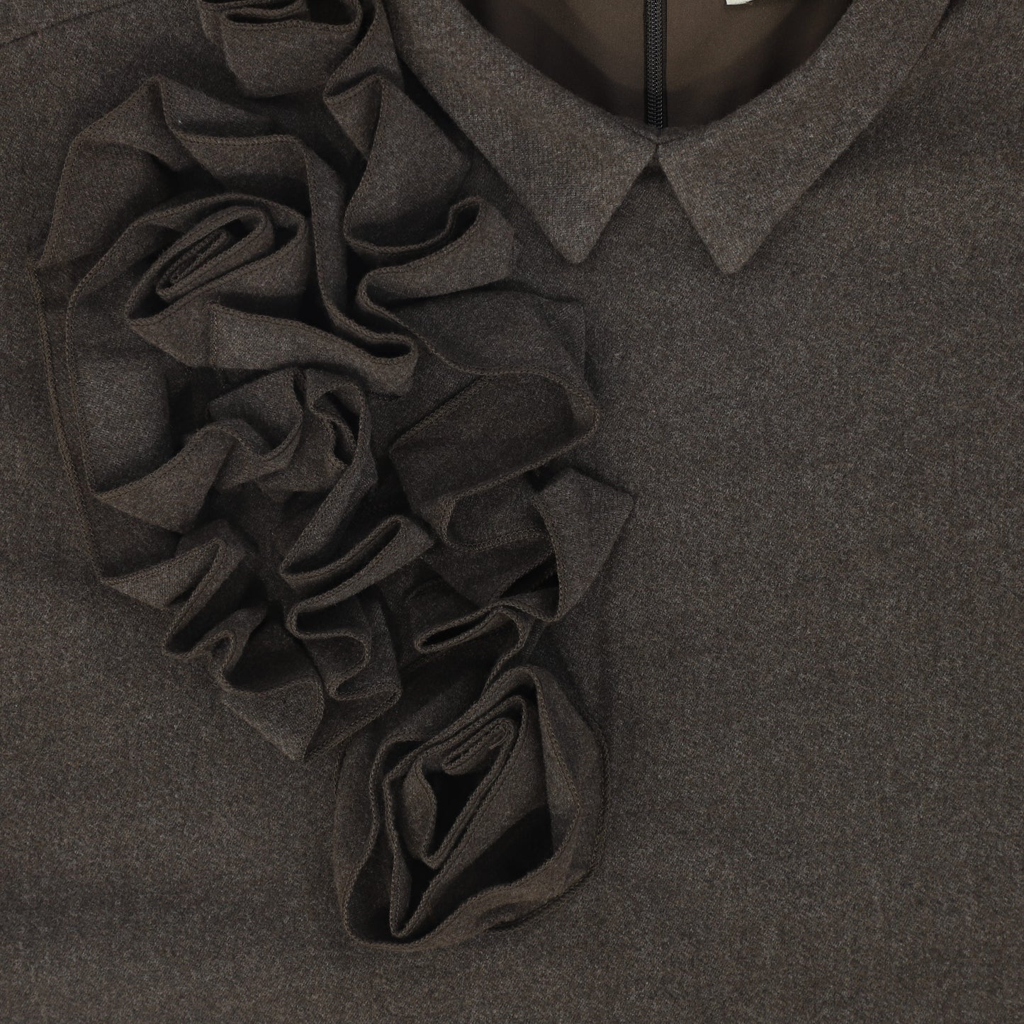 VALENTINA BROWN FLOWER DETAIL SHOULDER VEST