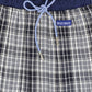 BACE COLLECTION NAVY CHECKED GATHERED PLEAT SKIRT