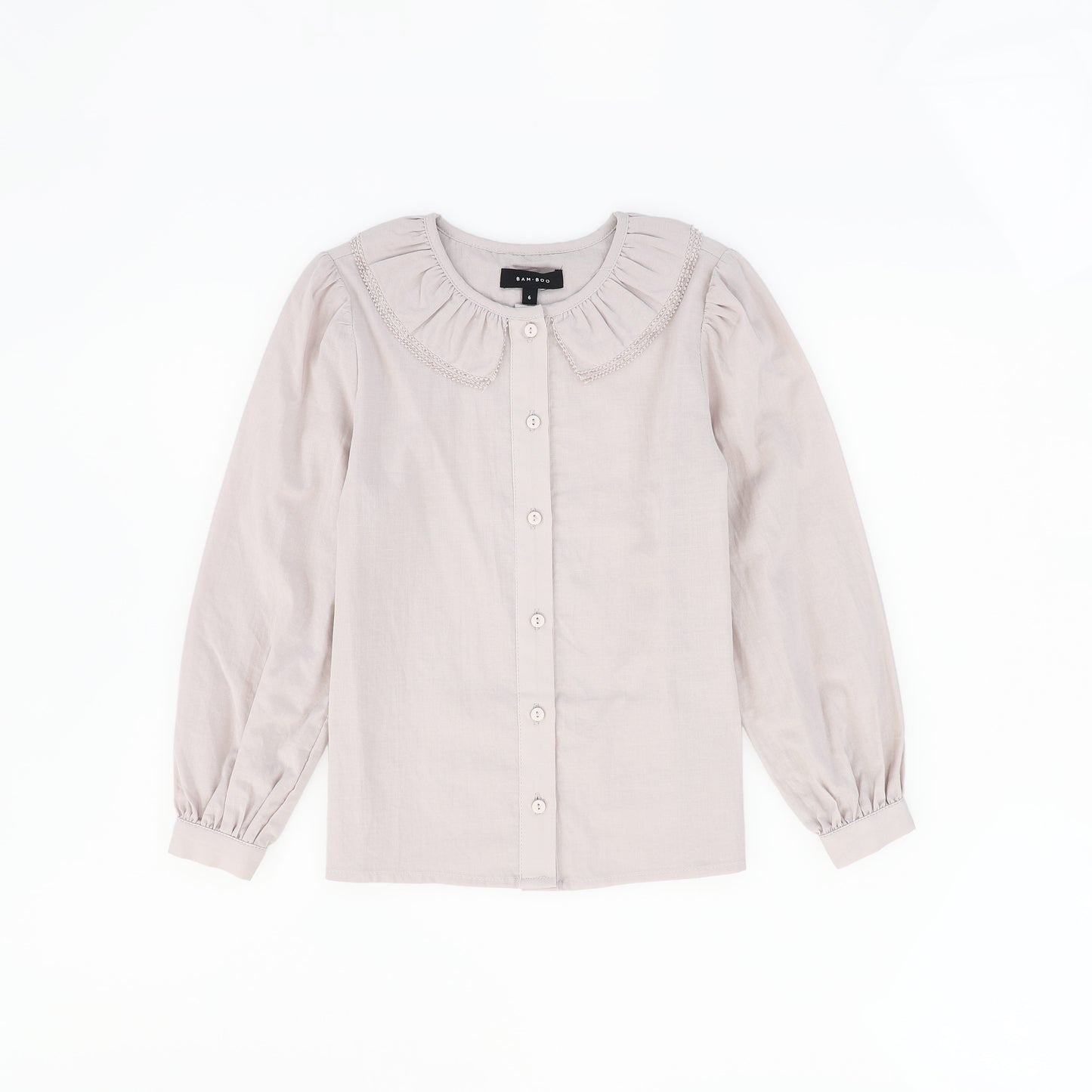 BAMBOO LILAC COLLAR TISSUE BLOUSE