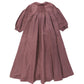 FRANCESCA GUILIANO PURPLE TAFFETA SMOCKED COLLAR GOWN