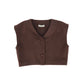 VALENTINA RUST SINGLE BUTTON WOOL VEST