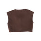 VALENTINA RUST SINGLE BUTTON WOOL VEST