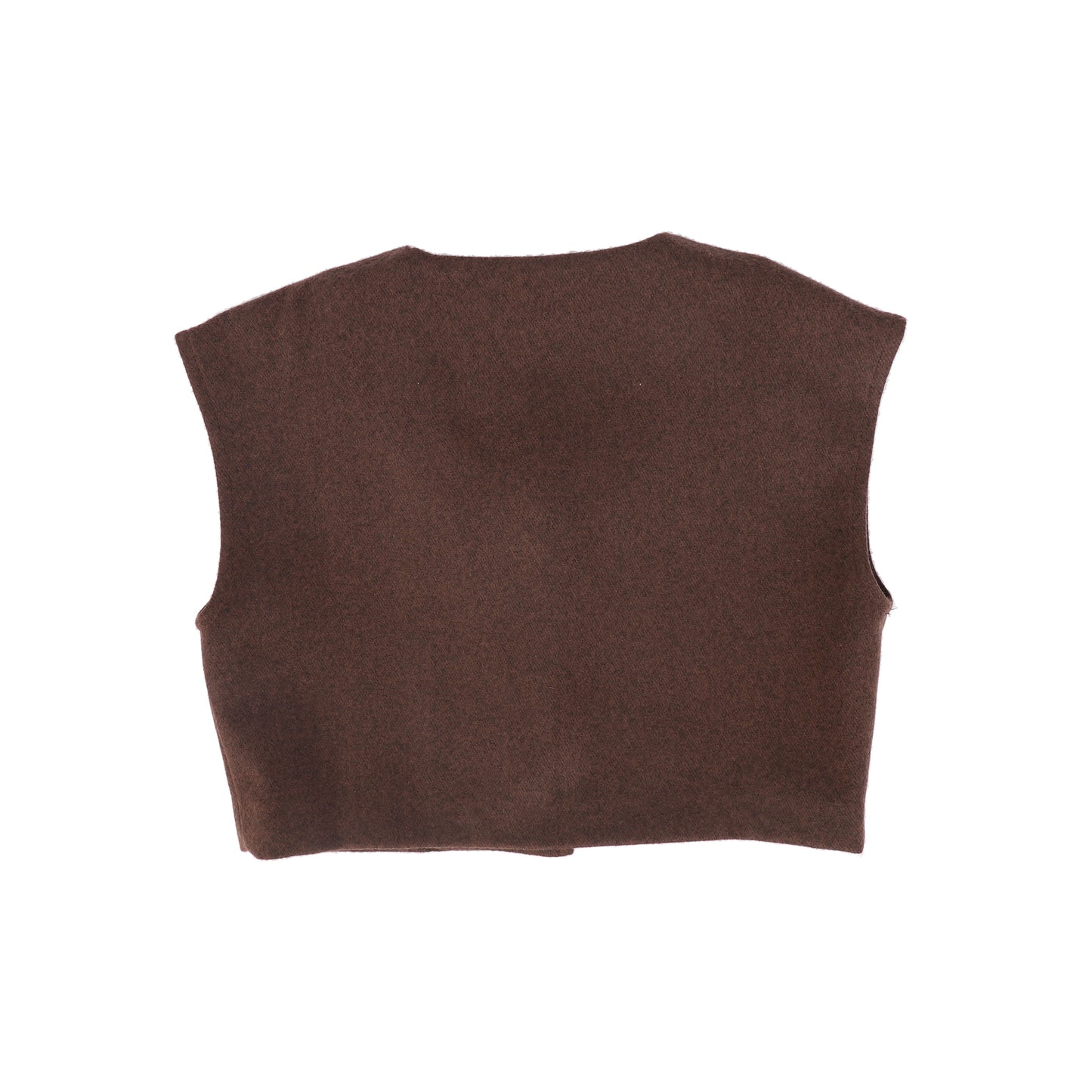 VALENTINA RUST SINGLE BUTTON WOOL VEST